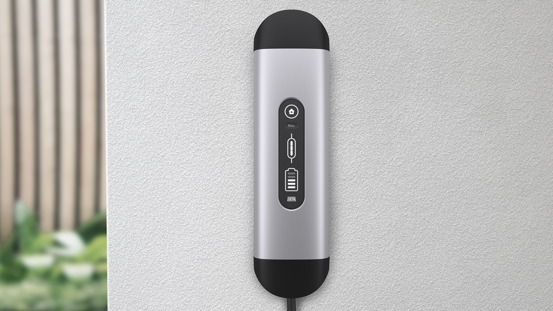 Defa Solid -latauslaite kiinnitettynä valkoiseen seinään.