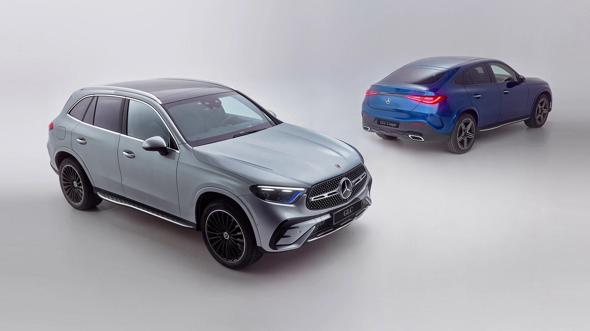 GLC SUV ja GLC coupe yhteiskuvassa