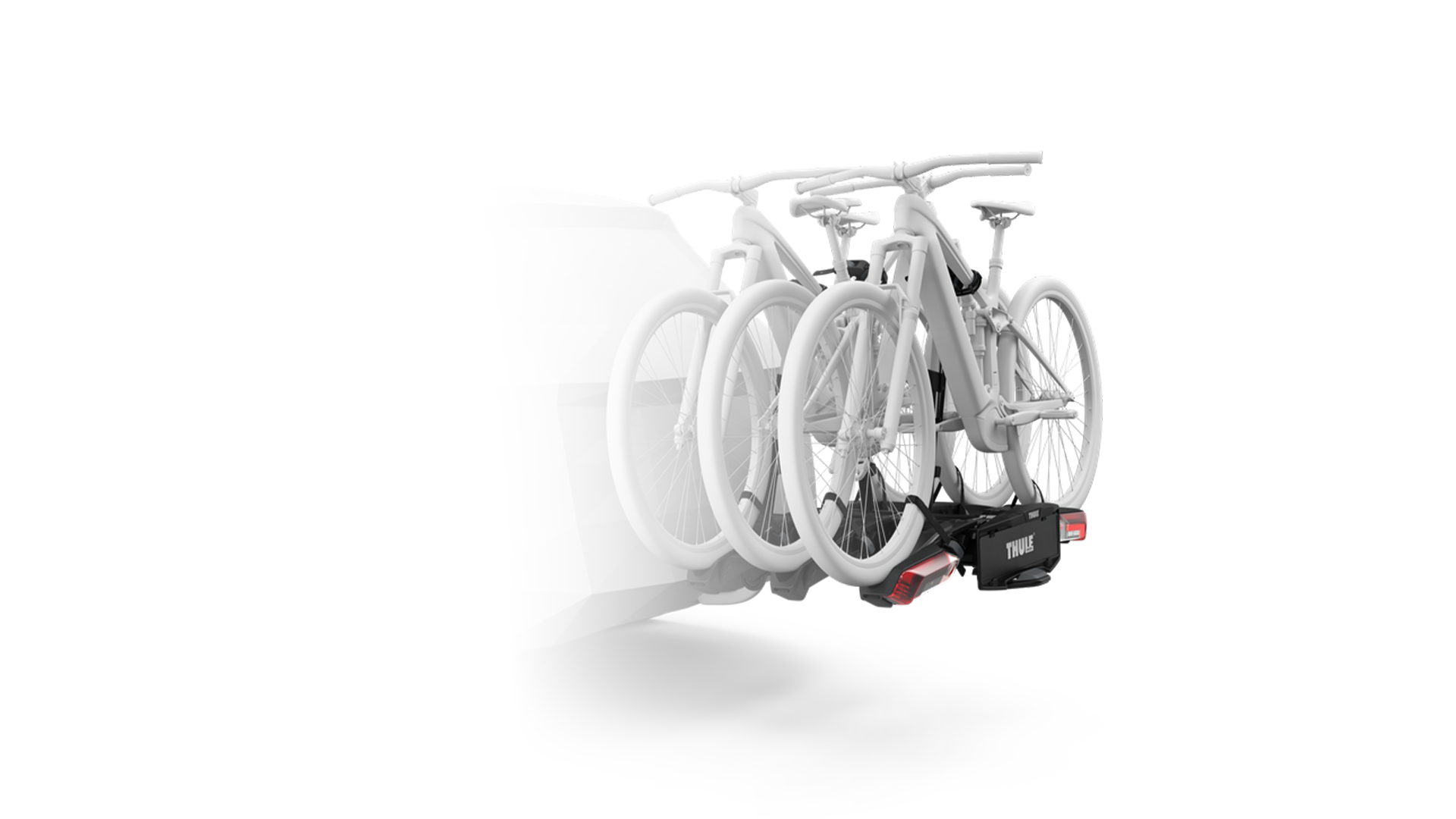 Pyöräteline, jossa kaksi pyörää kiinni